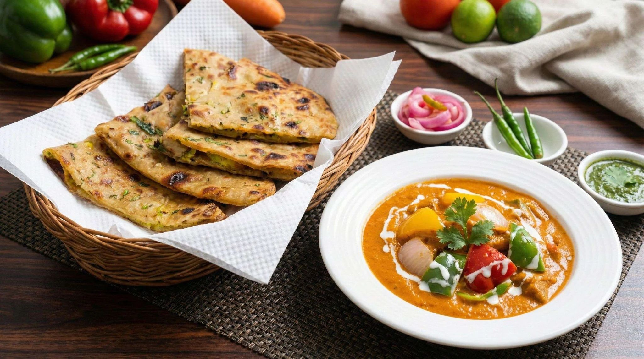 印度烤餅配奶油雞